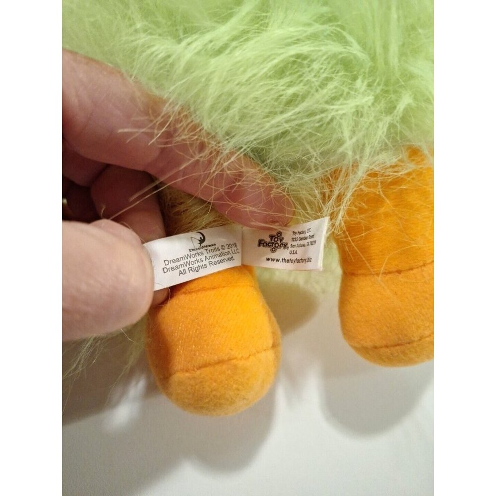 Fuzzbert DreamWorks Trolls Plush Green Hair & Orange Feet 9 Inches Toy Factory - Picture 5 of 6
